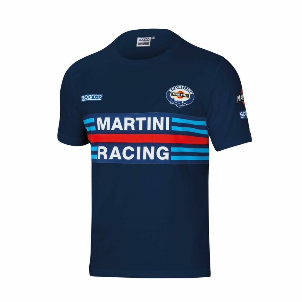 Maglia a Maniche Corte Sparco MARTINI RACING Taglia M Blu Marino    