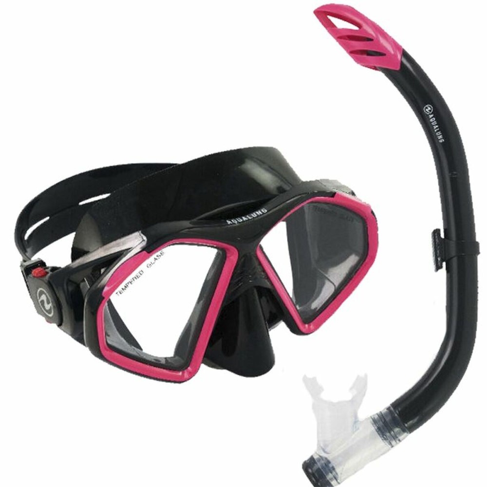 Occhialini da Snorkeling e Boccaglio Aqua Lung Sport Hawkeye Nero Grigio    