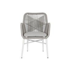 Poltrona da giardino Home ESPRIT Bianco Grigio Alluminio rattan sintetico 57 x 63 x 84 cm    