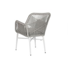 Poltrona da giardino Home ESPRIT Bianco Grigio Alluminio rattan sintetico 57 x 63 x 84 cm    