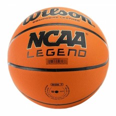 Pallone da Basket Wilson NCAA Legend Bianco Arancio Pelle Pelle Sintetica 7    