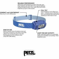 Torcia Frontale LED Petzl E060AA01 Azzurro 300 Lm (1 Unità)    