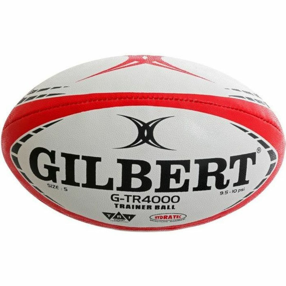 Pallone da Rugby Gilbert G-TR4000 Bianco 28 cm Rosso    