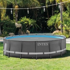 Copertura per piscina Intex Bubble TIME UTF00142 Grigio Rotondo    