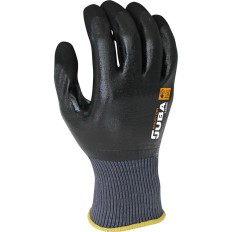 Guanti da Lavoro JUBA Nylon Nitrile Nero Taglia  7 