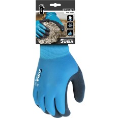 Guanti da Lavoro JUBA Poliestere Nylon Nitrile Freddo Azzurro Taglia  9 