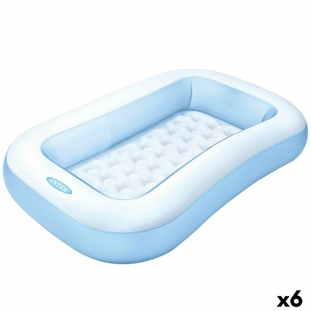 Piscina Gonfiabile per Bambini Intex Rettangolare Azzurro Bianco 90 L 166 x 25 x 100 cm (6 Unità)    