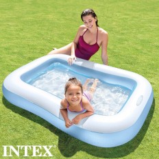 Piscina Gonfiabile per Bambini Intex Rettangolare Azzurro Bianco 90 L 166 x 25 x 100 cm (6 Unità)    