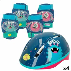 Kit casco e ginocchiere Colorbaby Mostro (4 Unità)    