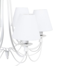 Lampadario 53 x 53 x 112 cm Metallo Bianco Ø 15 cm Classico    