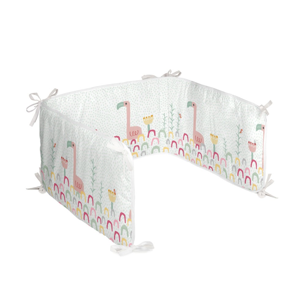 Paracolpi per culla HappyFriday Moshi Moshi Hola Multicolore 210 x 40 cm    