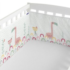 Paracolpi per culla HappyFriday Moshi Moshi Hola Multicolore 210 x 40 cm    