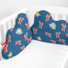 Paracolpi per culla HappyFriday Le Petit Prince Son avion Multicolore 60 x 40 cm    