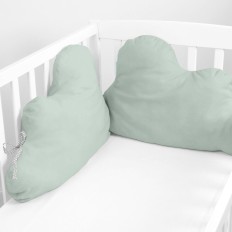 Paracolpi per culla HappyFriday Basic Kids Cloud Menta 60 x 40 cm    