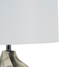 Lampada da tavolo Bianco Nero Metallo Ceramica Cristallo 60 W 220-240 V 45 x 45 x 73 cm    