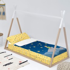 Copripiumone a sacco con Piumone HappyFriday Le Petit Prince La Nuit Multicolore 105 x 200 cm    