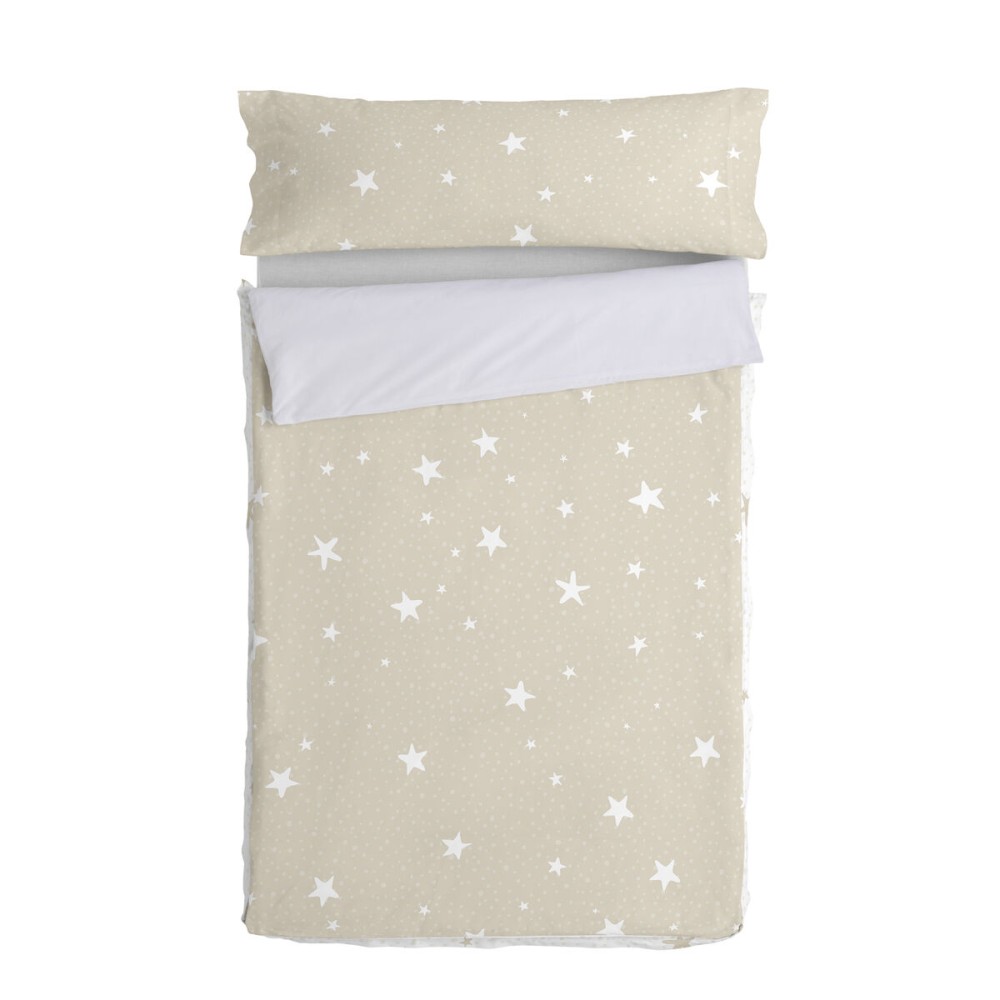 Copripiumino senza Imbottitura HappyFriday Basic Kids Little star Beige 105 x 200 cm    