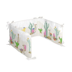 Paracolpi per culla HappyFriday Moshi Moshi Cute llamas Multicolore 210 x 40 cm    