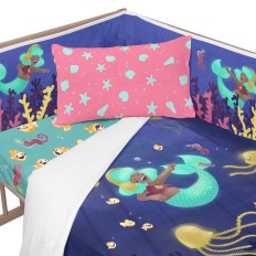 Paracolpi per culla HappyFriday Mr Fox Happy mermaid Multicolore 210 x 40 cm    