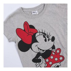 Maglia a Maniche Corte per Bambini Minnie Mouse Grigio Taglia  8 anni 