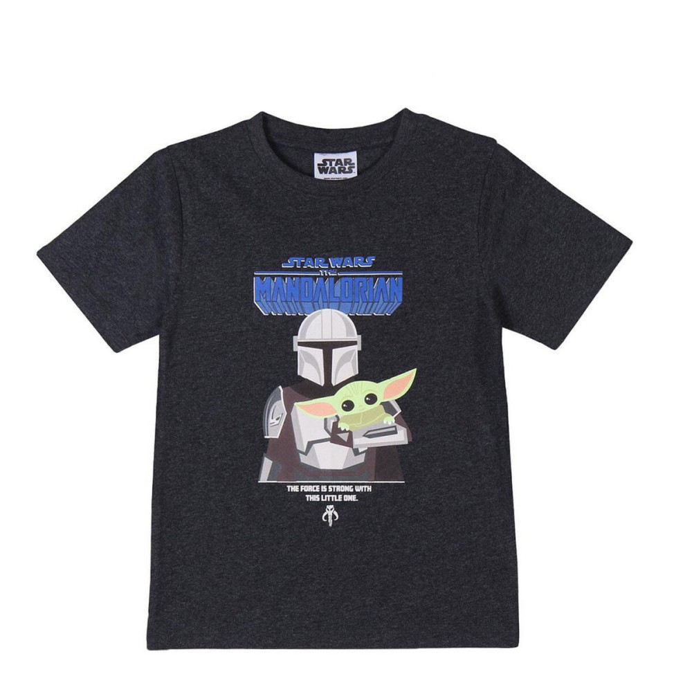 Maglia a Maniche Corte per Bambini The Mandalorian Nero Taglia  6 anni 