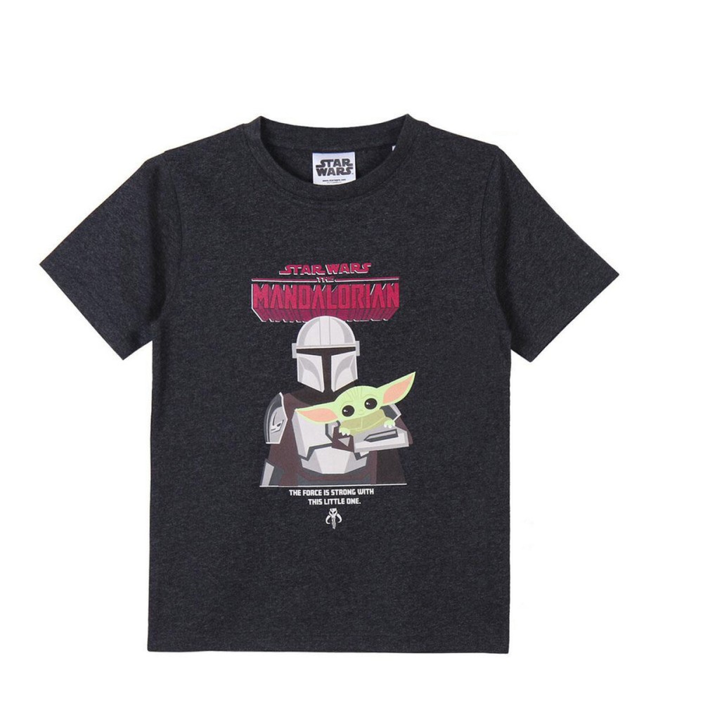 Maglia a Maniche Corte per Bambini The Mandalorian Nero Taglia  4 anni 