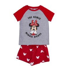 Pigiama Estivo Minnie Mouse Rosso Grigio Taglia  3 anni 