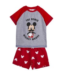 Pigiama Estivo Mickey Mouse Rosso Grigio Taglia  8 anni 