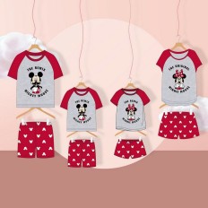 Pigiama Estivo Mickey Mouse Rosso Grigio Taglia  8 anni 