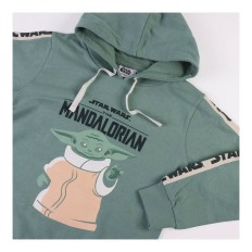 Felpa con Cappuccio Bambino The Mandalorian Verde Taglia  7 anni 