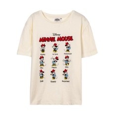 Maglia a Maniche Corte per Bambini Minnie Mouse Beige Taglia  10 anni 