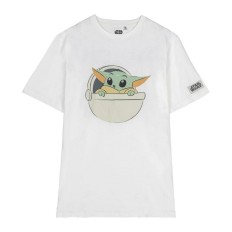 Maglia a Maniche Corte per Bambini The Mandalorian Bianco Taglia  XS 