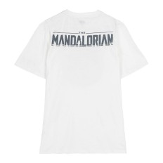 Maglia a Maniche Corte per Bambini The Mandalorian Bianco Taglia  XS 