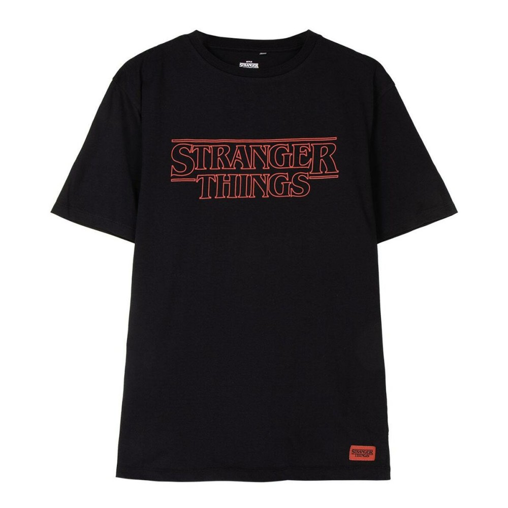 Maglia a Maniche Corte per Bambini Stranger Things Nero Taglia  XS 