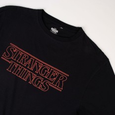 Maglia a Maniche Corte per Bambini Stranger Things Nero Taglia  XS 