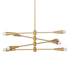 Lampadario 80 x 80 x 137,5 cm Dorato Metallo Moderno    