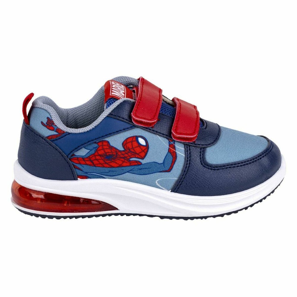 Scarpe Sportive con LED Spider-Man Velcro Azzurro Taglia Calzatura  28 