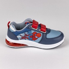 Scarpe Sportive con LED Spider-Man Velcro Azzurro Taglia Calzatura  28 