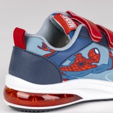 Scarpe Sportive con LED Spider-Man Velcro Azzurro Taglia Calzatura  28 