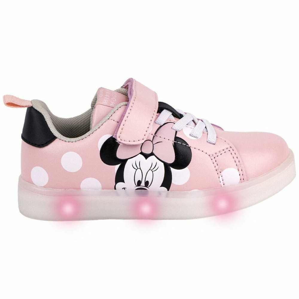 Scarpe Sportive con LED Minnie Mouse Velcro Rosa Taglia Calzatura  30 