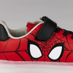 Scarpe Sportive con LED Spider-Man Velcro Rosso Taglia Calzatura  31 