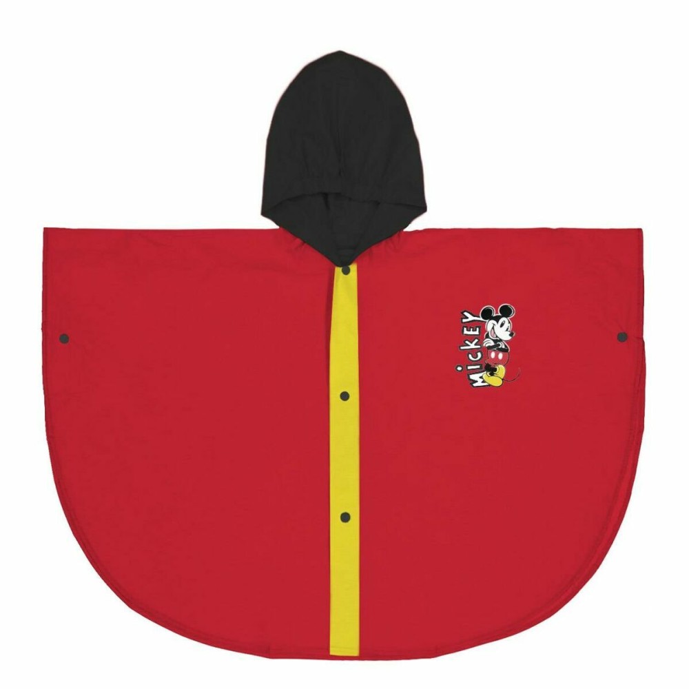 K-Way Impermeabile con Cappuccio Mickey Mouse Rosso Taglia  5-6 Anni 