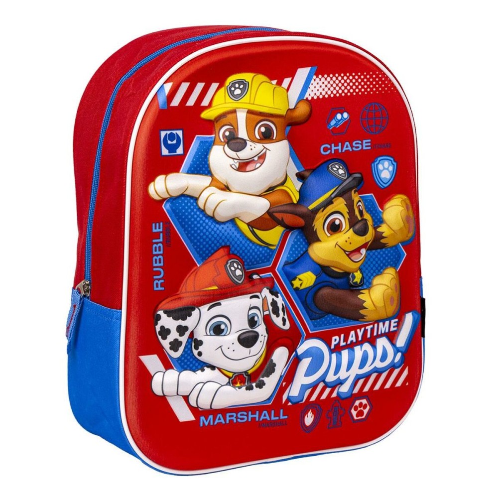 Zaino per Bambini 3D The Paw Patrol Rosso 25 x 31 x 10 cm    