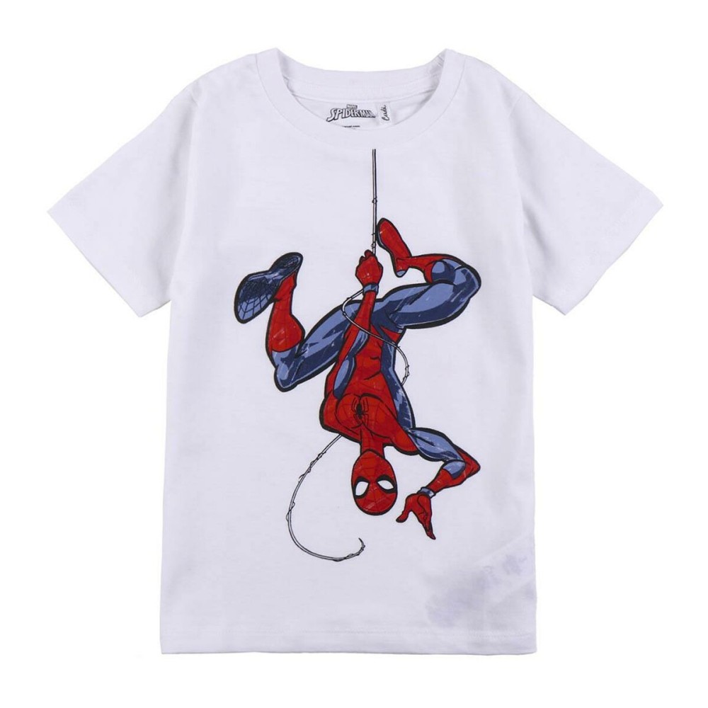 Maglia a Maniche Corte per Bambini Spider-Man Bianco Taglia  2 anni 