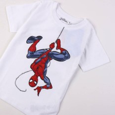 Maglia a Maniche Corte per Bambini Spider-Man Bianco Taglia  2 anni 