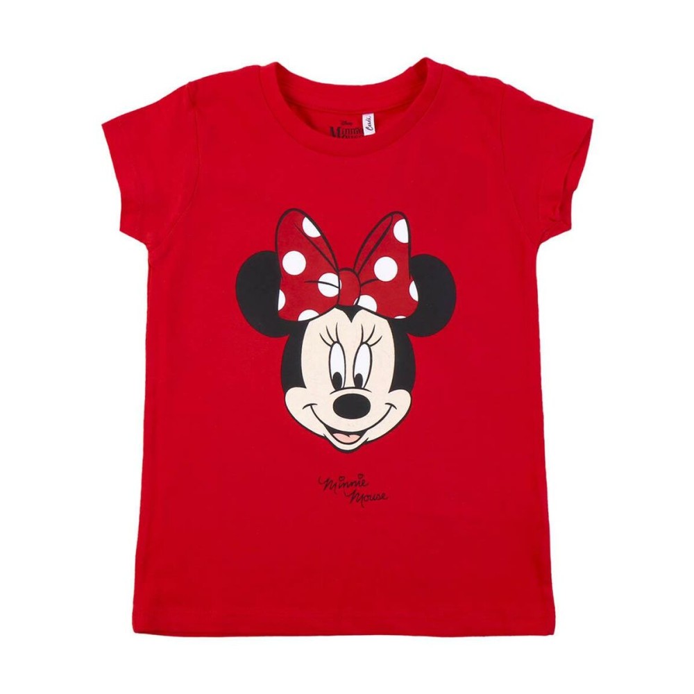 Maglia a Maniche Corte per Bambini Minnie Mouse Rosso Taglia  4 anni 