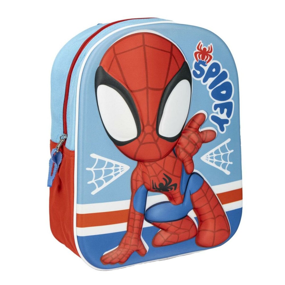 Zaino per Bambini 3D Spidey Azzurro Rosso 25 x 31 x 1 cm    