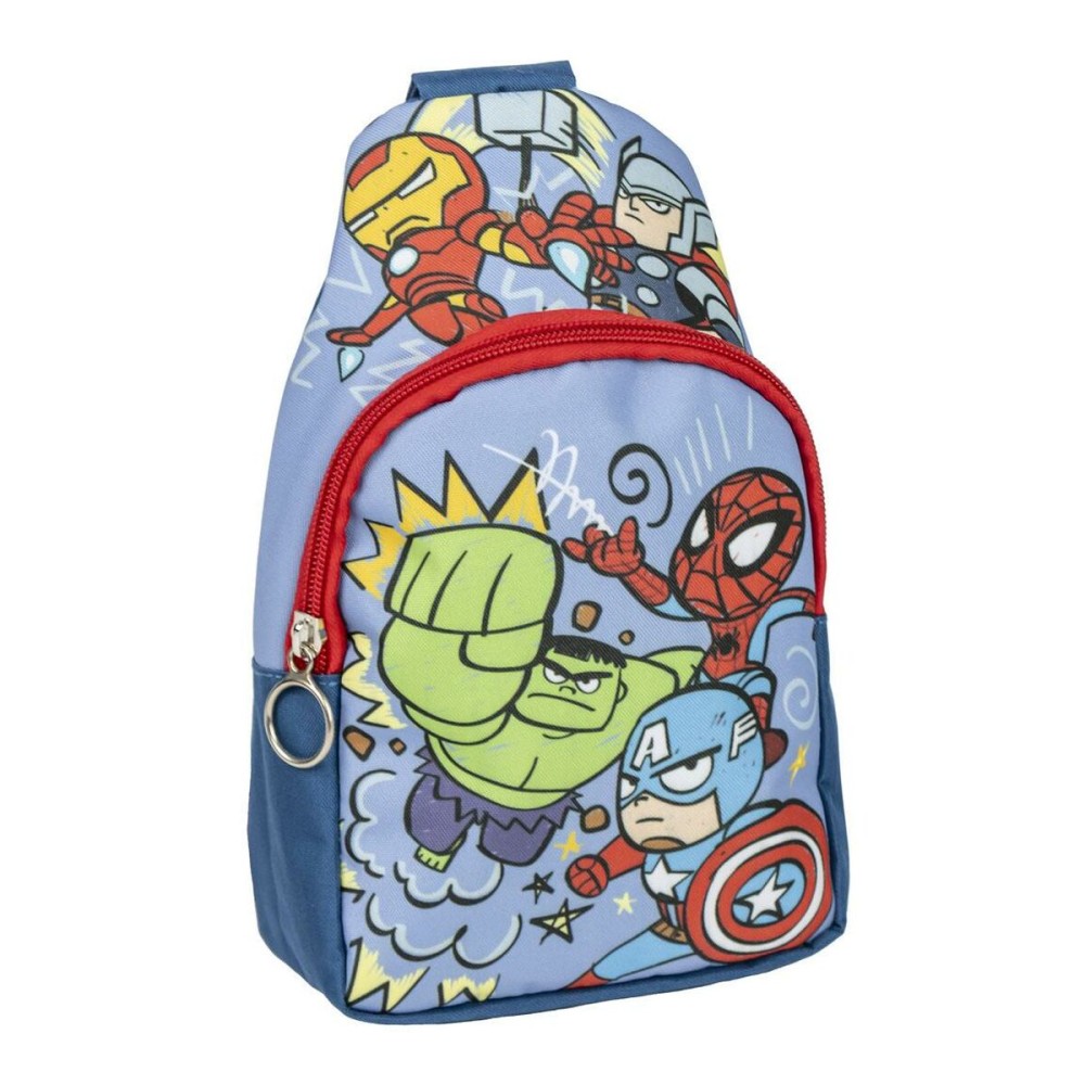 Zaino per Bambini The Avengers Borsa a Tracolla Azzurro 13 x 23 x 7 cm    