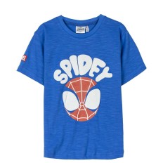 Maglia a Maniche Corte per Bambini Spidey Azzurro Taglia  2 anni 