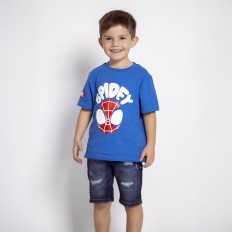 Maglia a Maniche Corte per Bambini Spidey Azzurro Taglia  2 anni 